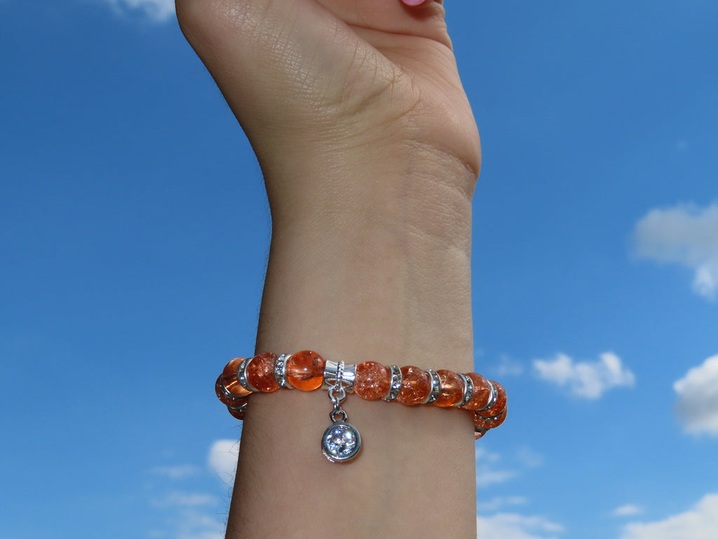 Peach Charm Bracelet - Circle