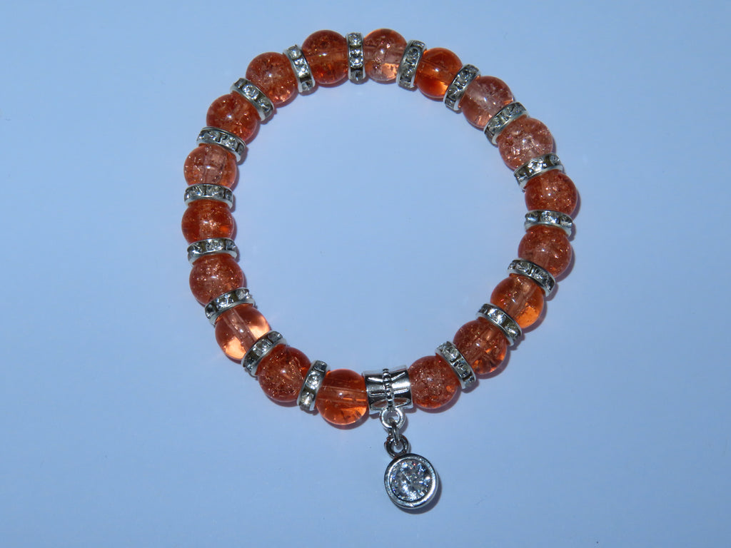 Peach Charm Bracelet - Circle