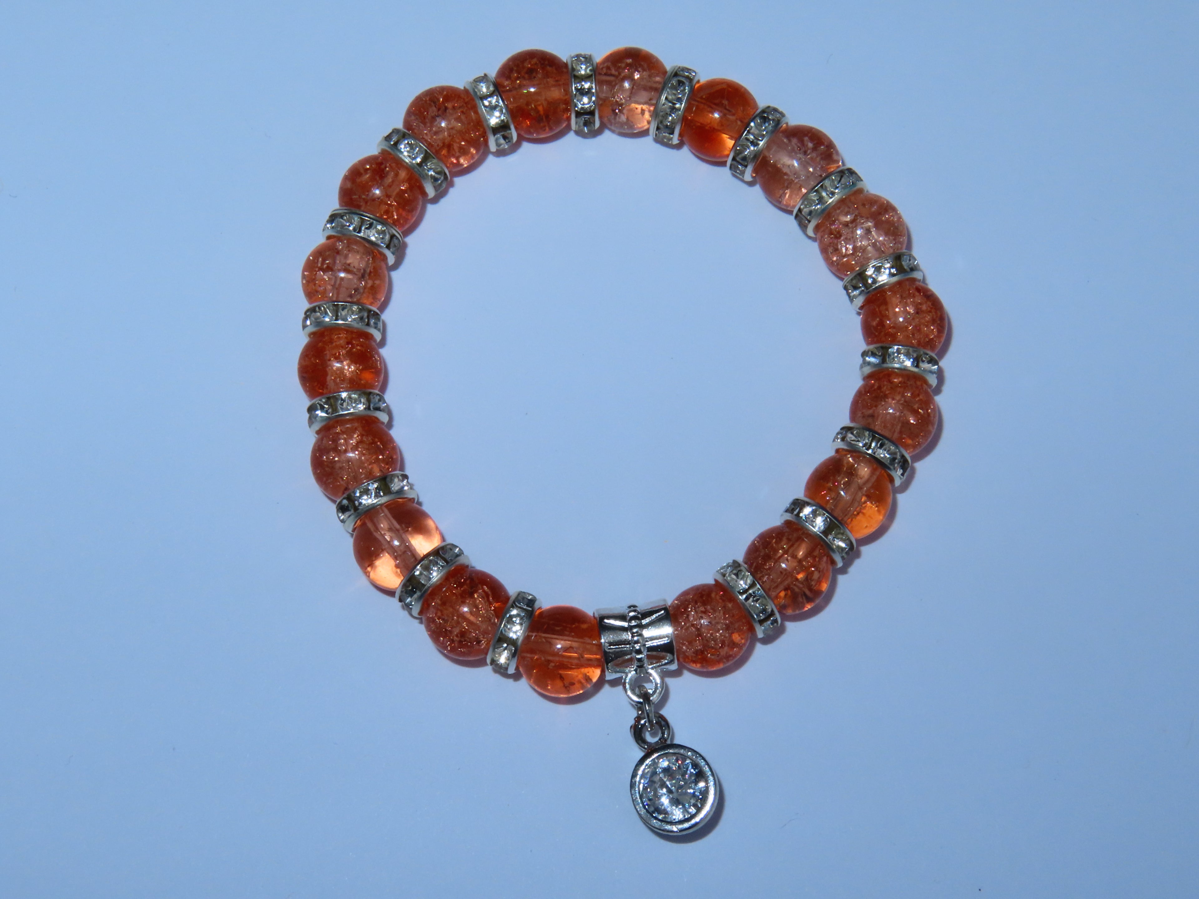 Peach Charm Bracelet - Circle