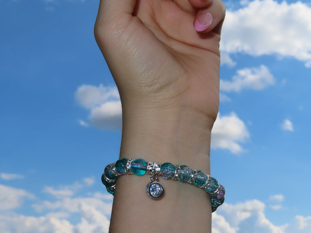 Blue Charm Bracelet - Circle