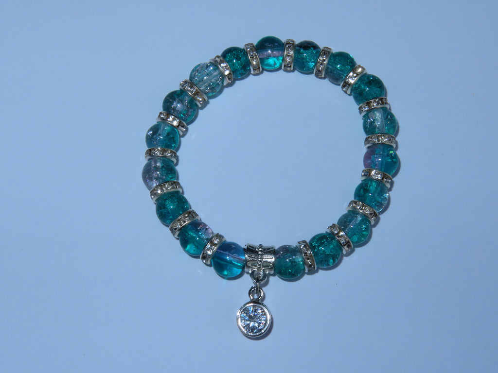 Blue Charm Bracelet - Circle