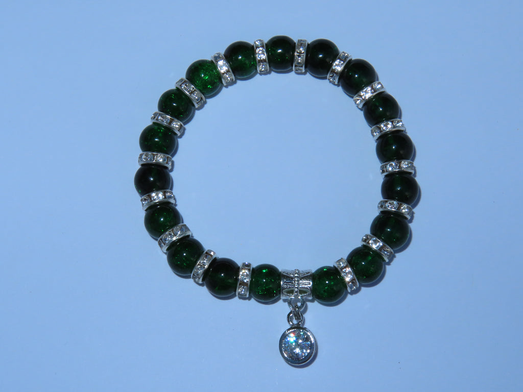 Green Charm Bracelet - Circle