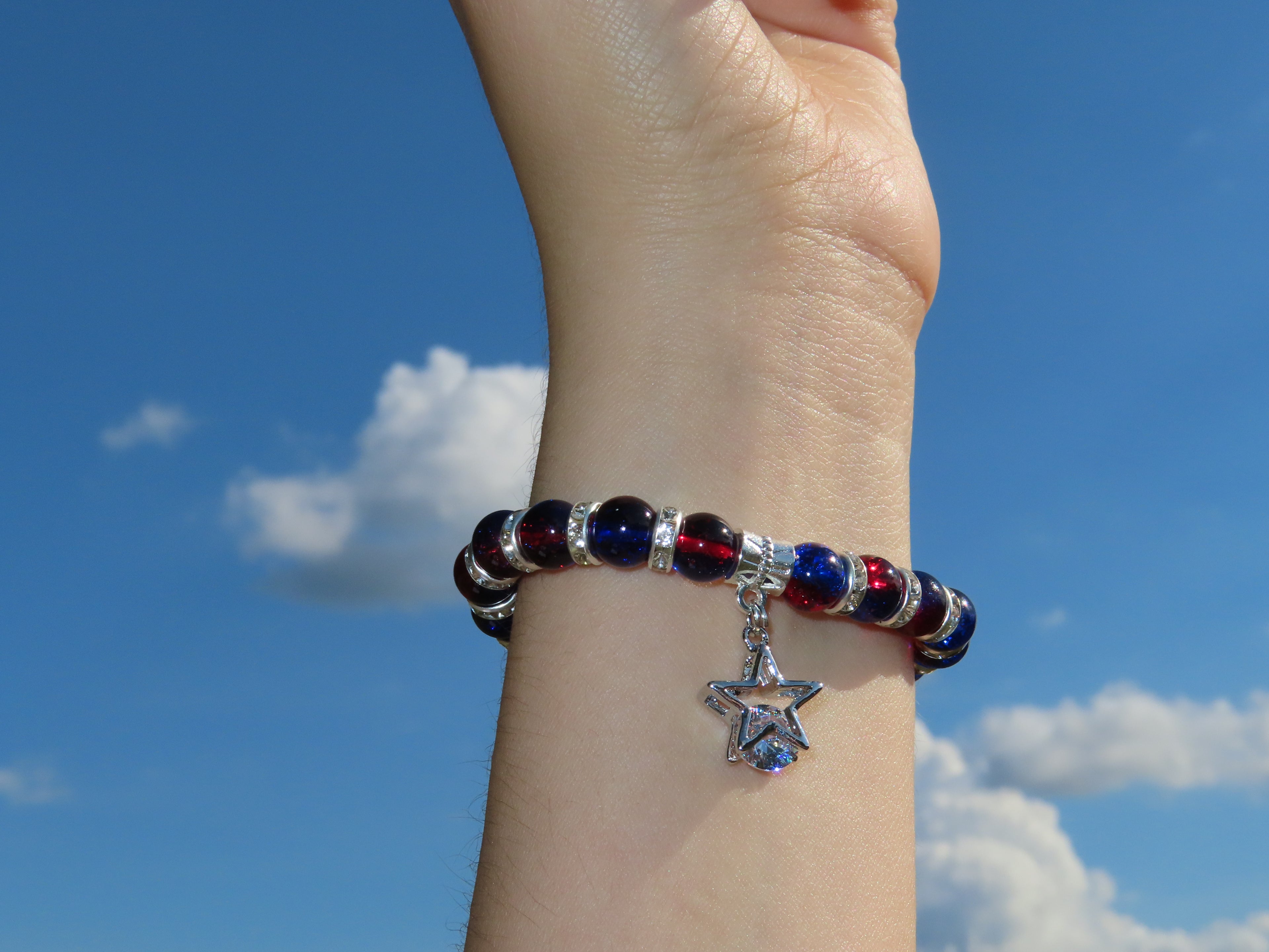 Red & Blue Charm Bracelet - Star