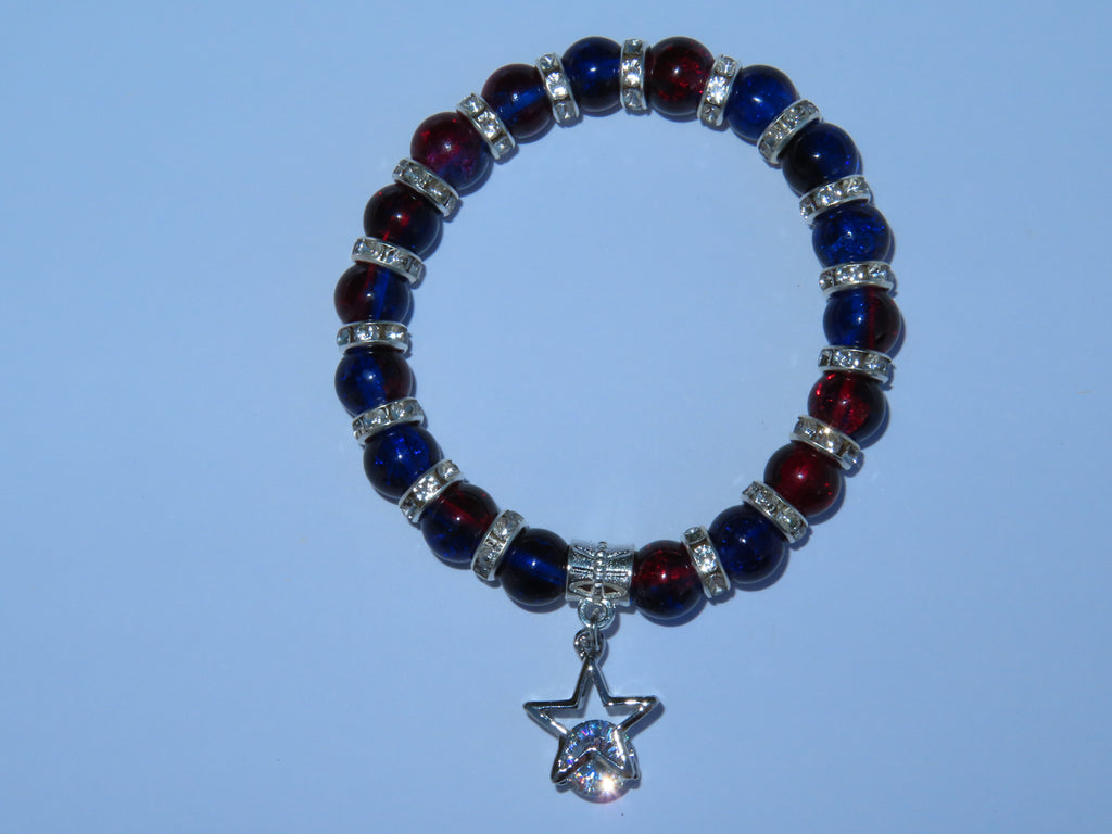 Red & Blue Charm Bracelet - Star