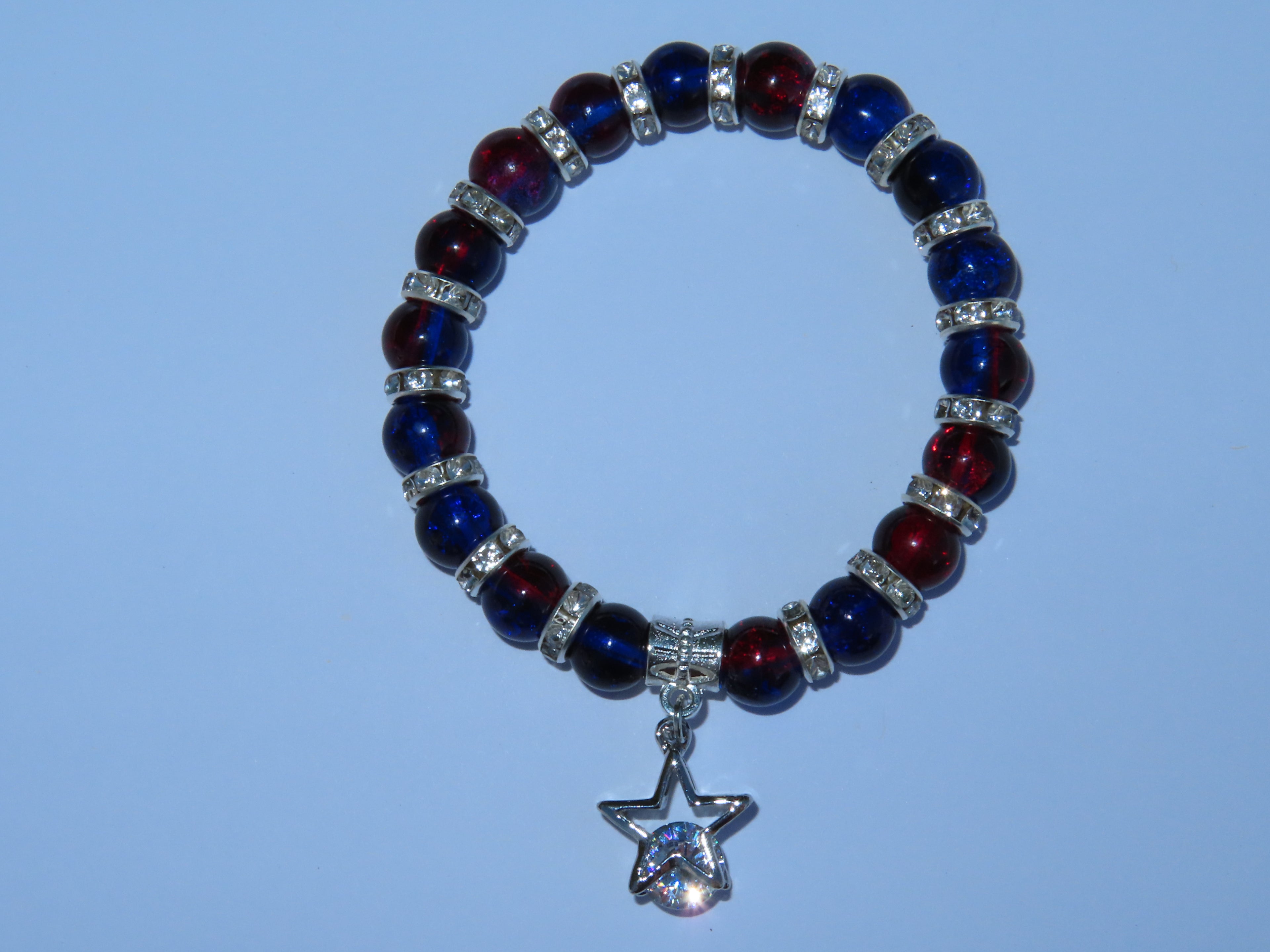 Red & Blue Charm Bracelet - Star