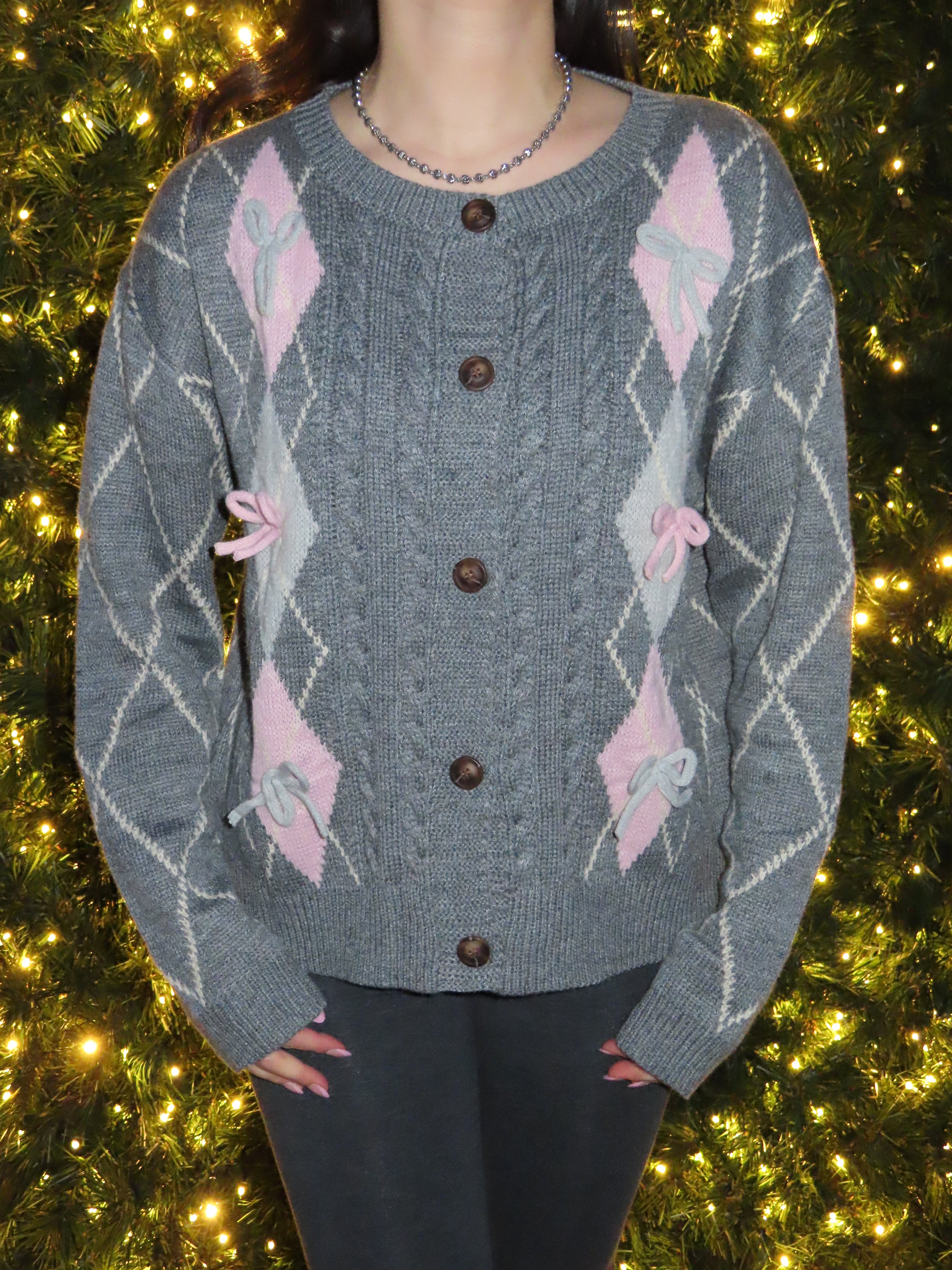 Cutesy Bow Knit Sweater