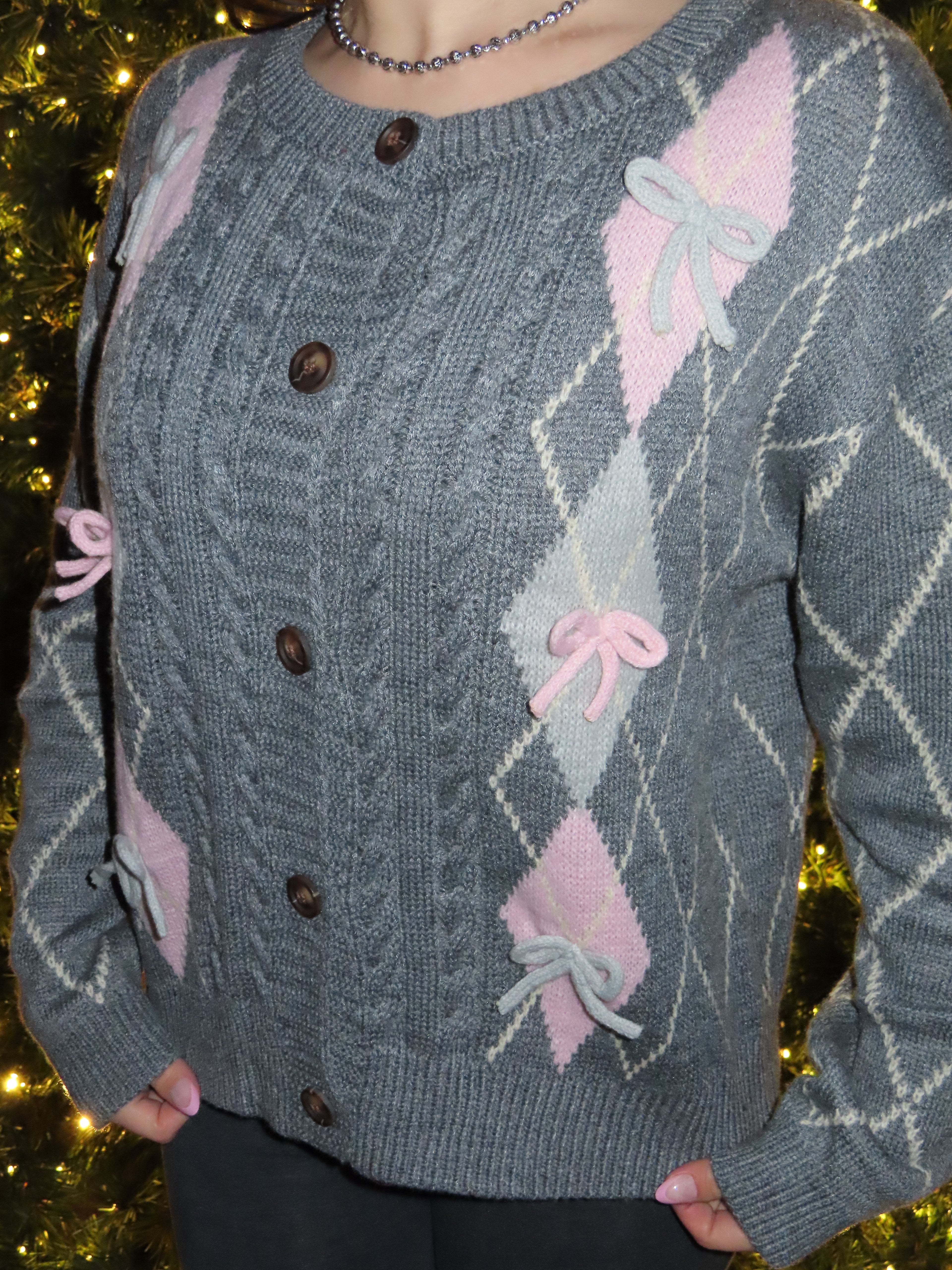 Cutesy Bow Knit Sweater