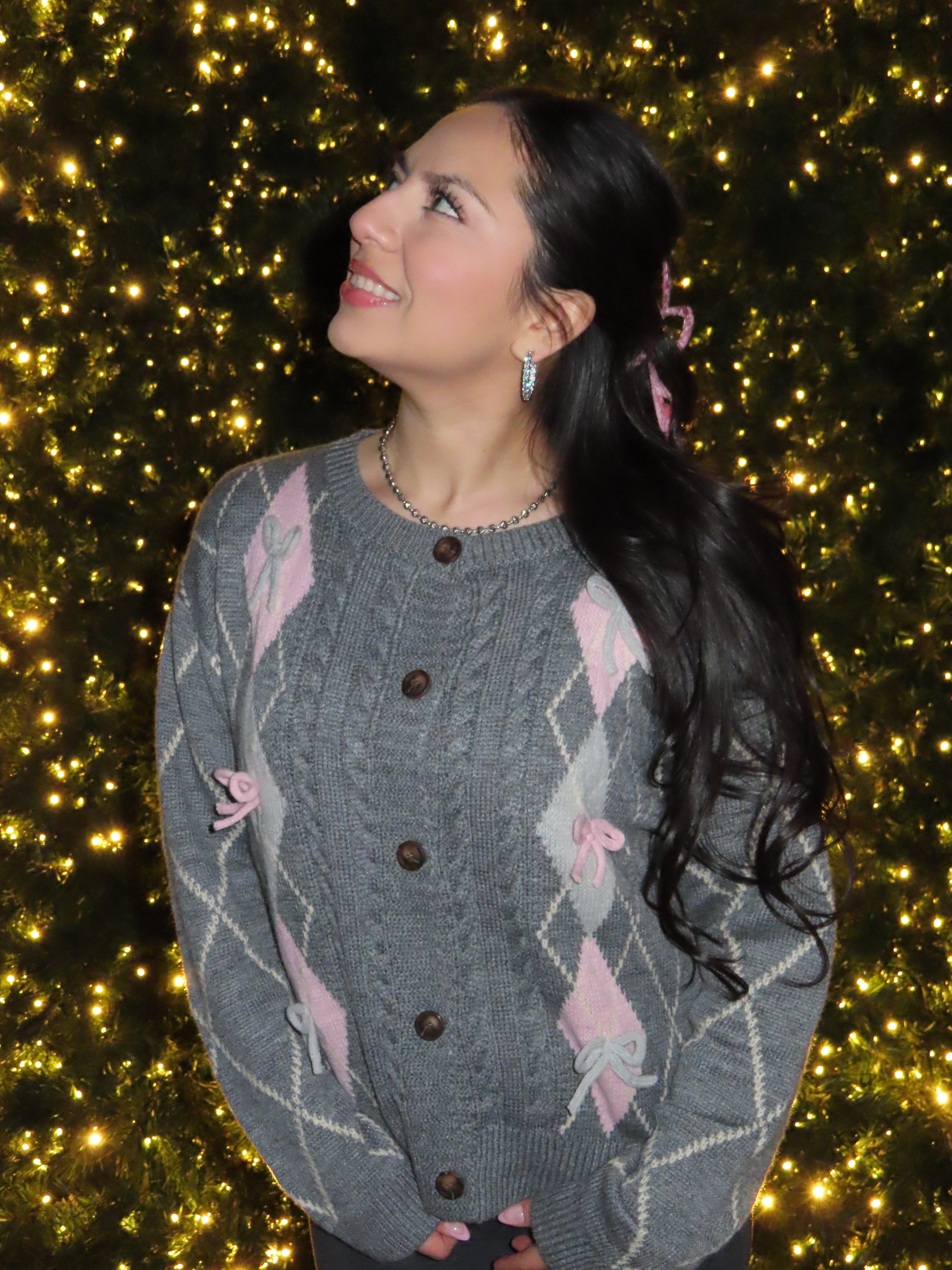 Cutesy Bow Knit Sweater