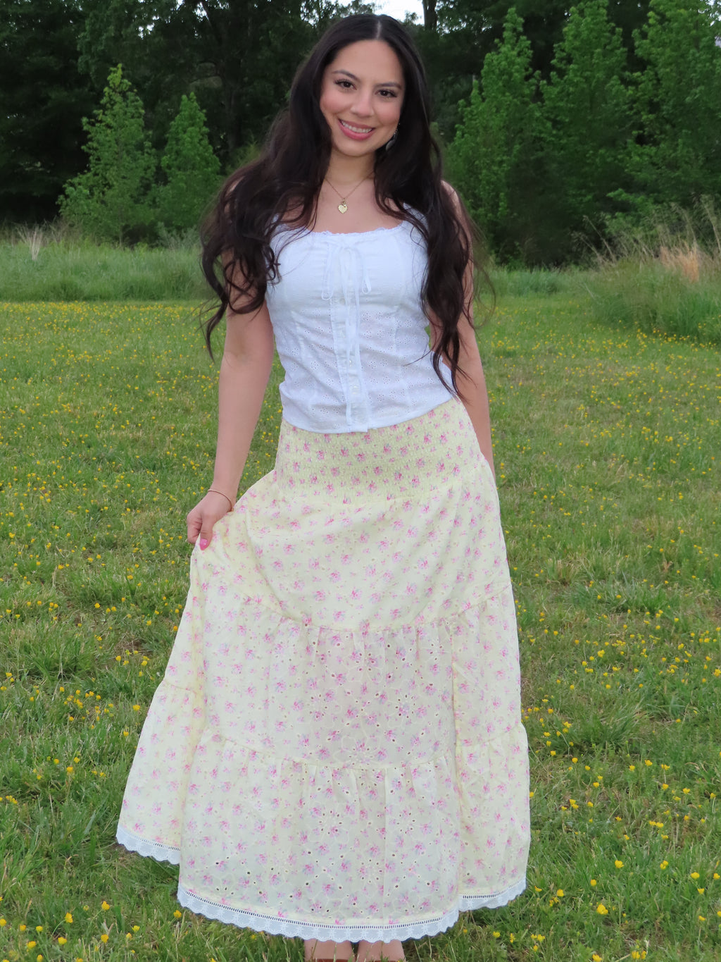 Spring Romance Floral Skirt