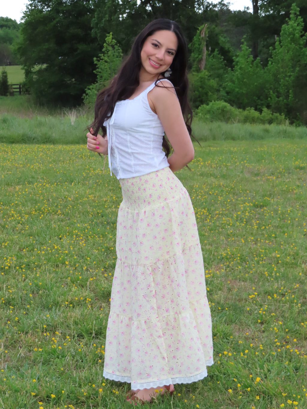 Spring Romance Floral Skirt