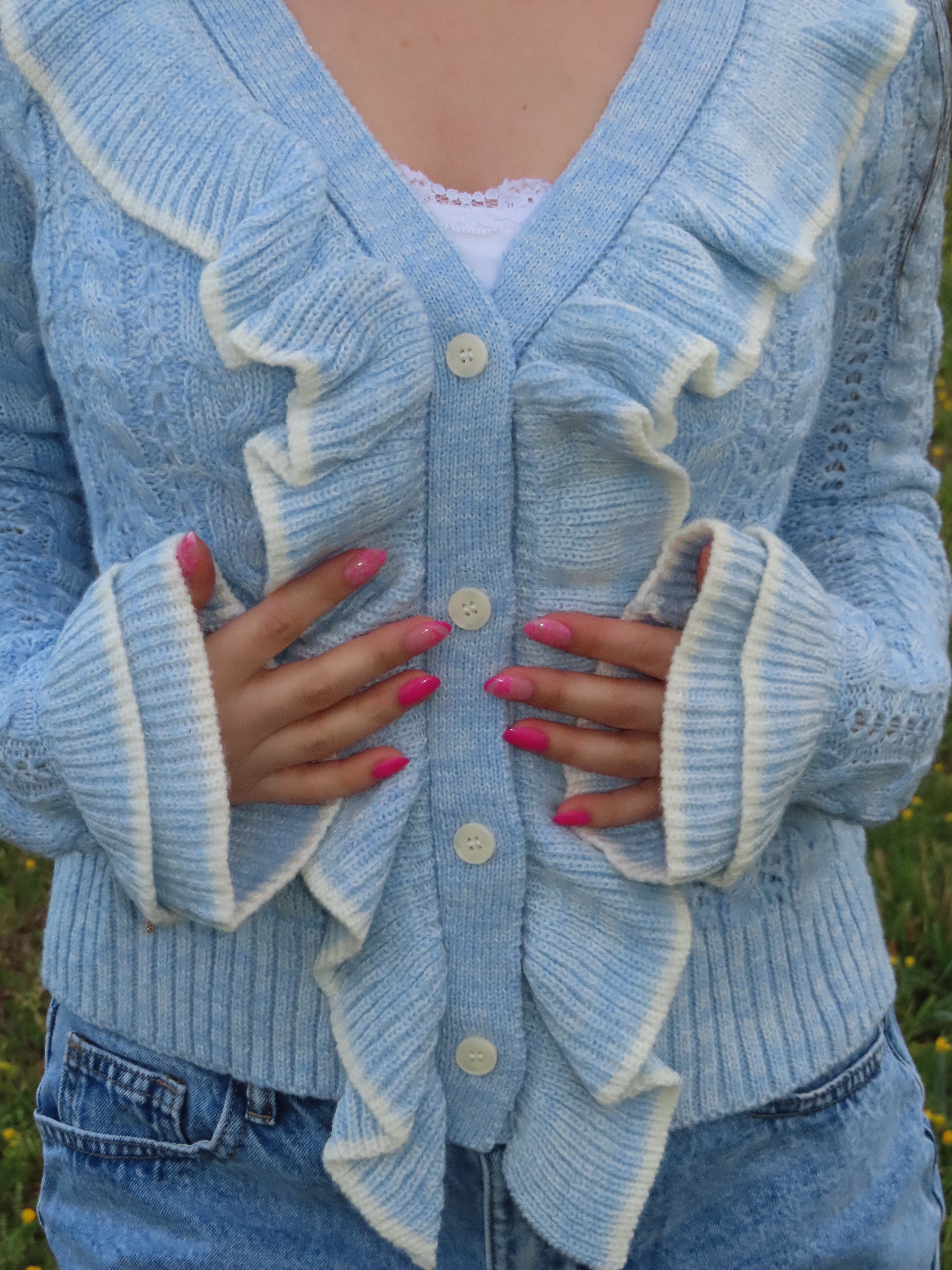 Cloud Sky Ruffle Sweater