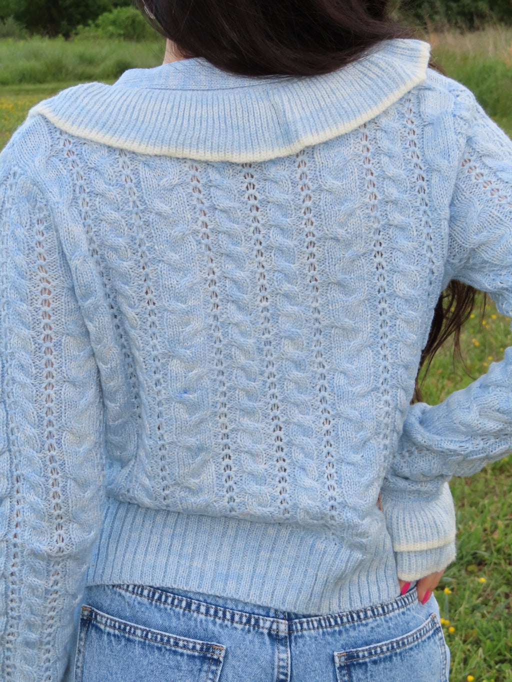 Cloud Sky Ruffle Sweater