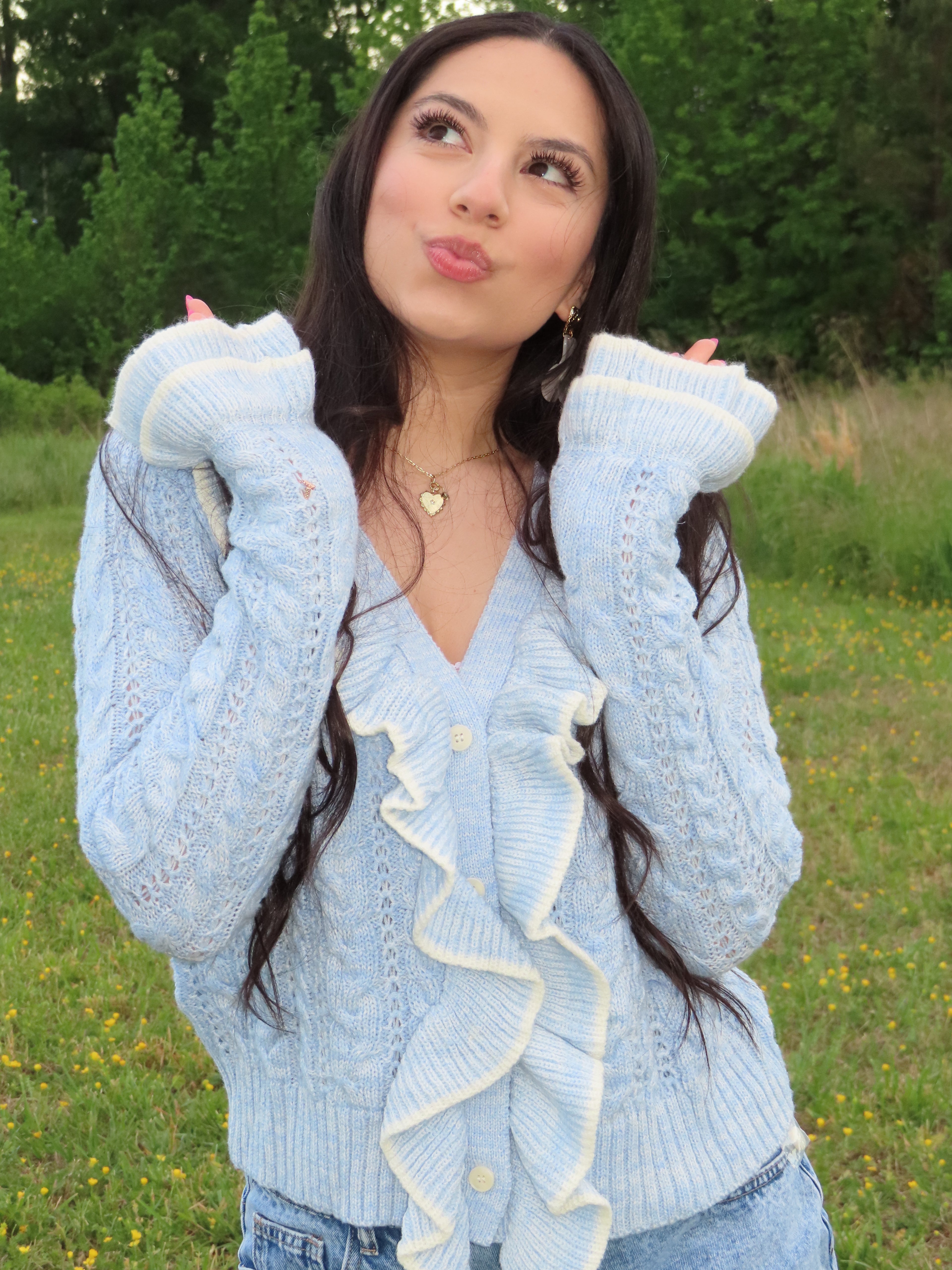 Cloud Sky Ruffle Sweater